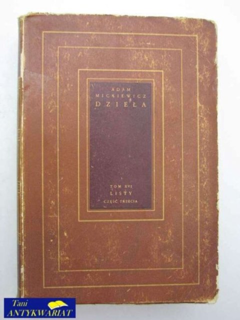 DZIEŁA TOM XVI LISTY