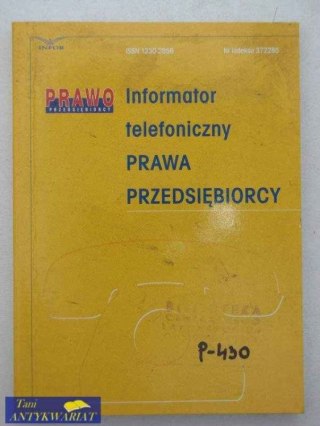 INFORMATOR TELEFONICZNY PRAWA PRZEDSIĘBIORCY