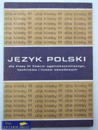 JĘZYK POLSKI DLA KL. 3 LO