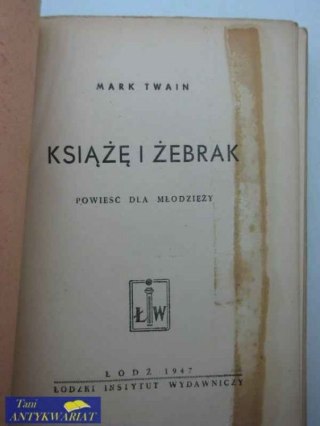 KSIĄŻE I ŻEBRAK