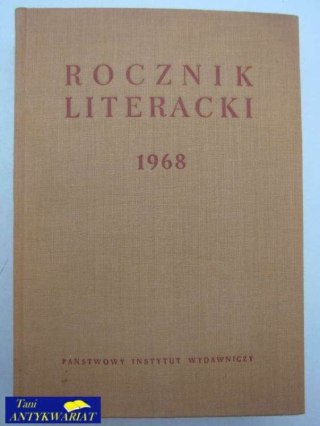 ROCZNIK LITERACKI 1968