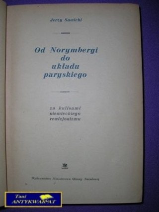 OD NORYMBERGII DO UKŁADU PARYSKIEGO -Jerzy Sawicki