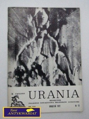 URANIA NR 12, GRUDZIEŃ 1972