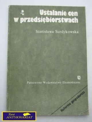 USTALANIE CEN W PRZEDSIĘBIORSTWACH S. Surdykowska