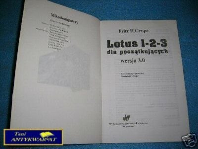 LOTUS 1-2-3 DLA POCZĄTKUJĄCYCH - F.H.Grupe