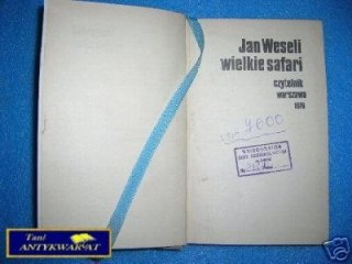 WIELKIE SAFARI - A.Weseli