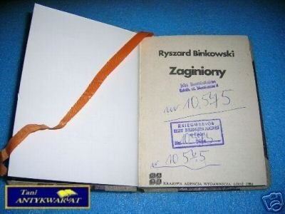 ZAGINIONY - R. Binkowski
