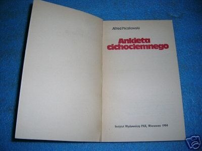 ANKIETA CICHOCIEMNEGO - A.Paczkowski