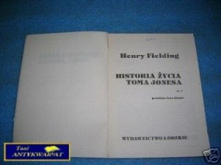 HISTORIA ŻYCIA TOMA JONESA T.I - H.Fielding