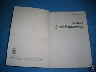 KSIĄŻĘ JÓZEF PONIATOWSKI - J.Skowronek