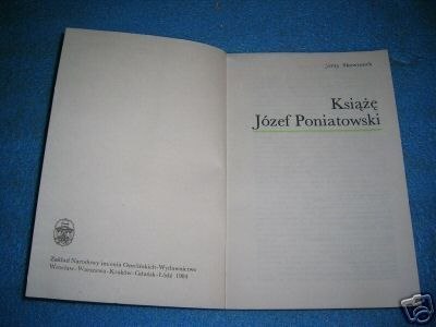 KSIĄŻĘ JÓZEF PONIATOWSKI - J.Skowronek