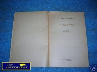 LOS CZŁOWIEKA - M.Szołochow LOS CZŁOWIEKA - M.Szołochow