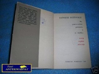 NA POWIERZCHNI POEMATU I W ŚRODKU - T.Różewicz