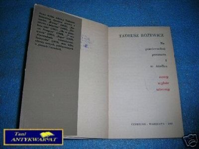 NA POWIERZCHNI POEMATU I W ŚRODKU - T.Różewicz
