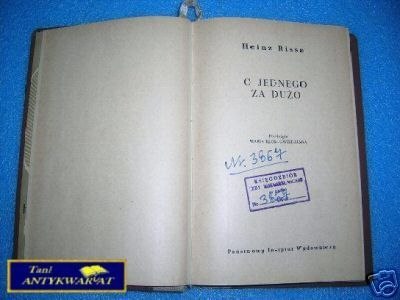 O JEDNEGO ZA DUŻO - H. Risse