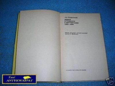 SZKICE LITERACKIE I ARTYSTYCZNE 1925-1970 -J.Brzę