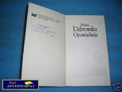 OPOWIADANIA - M.Dąbrowska