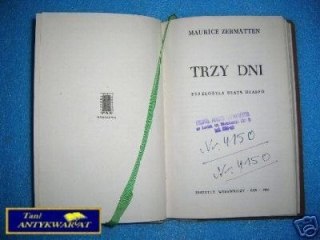 TRZY DNI - M. Zermatten