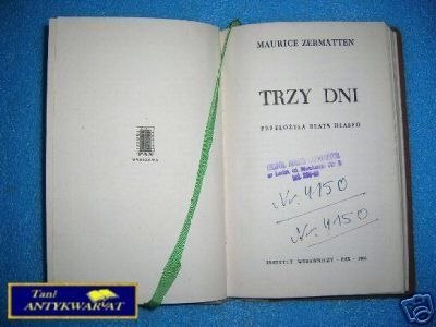TRZY DNI - M. Zermatten