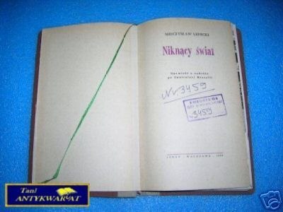 NIKNĄCY ŚWIAT - M.Lepecki