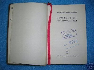 ODWIEDZINY PRZEDWCZORAJ - K. Kleczkowska