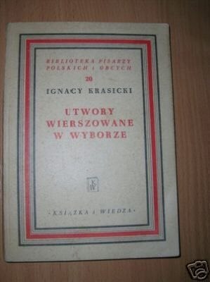 UTWORY WIERSZOWANE W WYBORZE - I.Krasicki