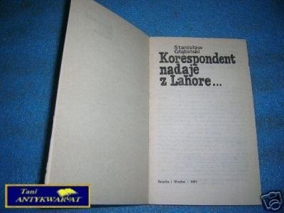 KORESPONDENT NADAJE Z LAHORE... - S.Głąbiński