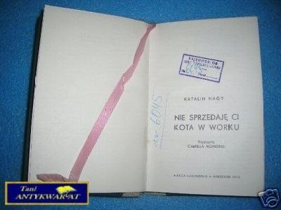 NIE SPRZEDAJĘ CI KOTA W WORKU - K. Nagy
