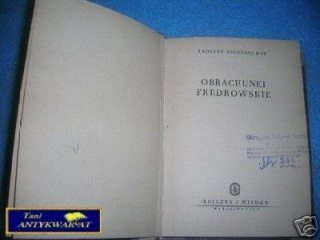 OBRACHUNKI FREDROWSKIE - T.Żeleński-Boy