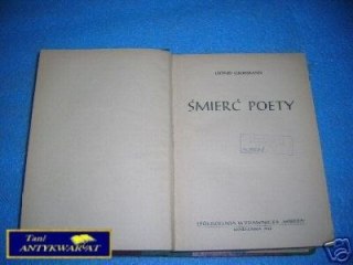 ŚMIERĆ POETY - L.Grossman