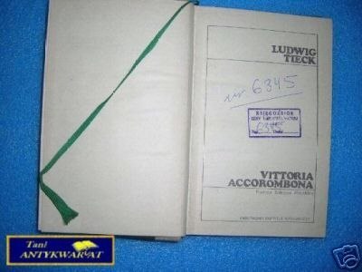 VITTORIA ACCOROMBONA - L.Tieck