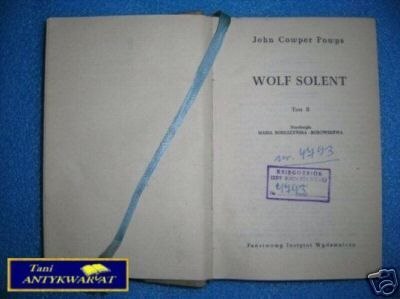 WOLF SOLENT TOM II - J. Cowper Powys