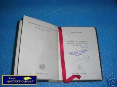 WSPOMNIENIA DOWÓDCY OBRONY ZAKROCZYMIAN W 1939 R.