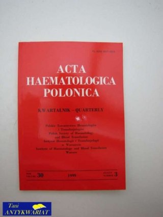 ACTA HEMATOLOGIA POLONICA tom XXX zeszyt 4