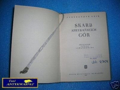 SKARB AFRYKAŃSKICH GÓR - A. Grin