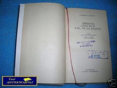 ADRIANNA CZYLI ŻYCIE PANI DE LA FAYETTE - A.Mauro