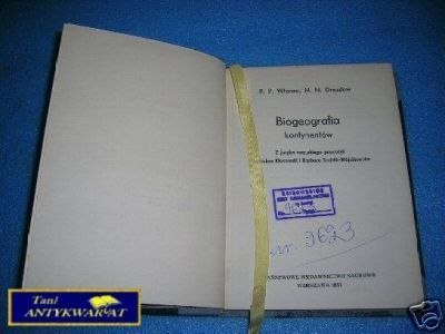 BIOGEOGRAFIA KONTYNENTÓW - P.P.Wtorow, N.N.Drozdo