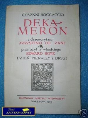 DEKAMERON DZIEŃ PIERWSZY I DRUGI - G.Boccaccio