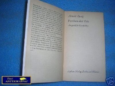 FURCHEN DER ZEIT - A. Zweig