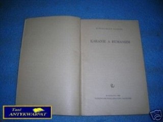 KARANIE A HUMANIZM - M.Szerer