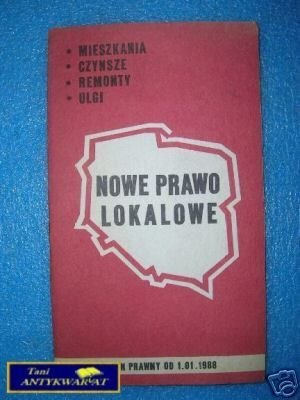 NOWE PRAWO LOKALOWE STAN PRAWNY OD 1.01.1988