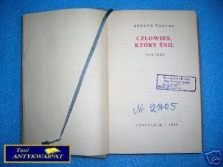 CZŁOWIEK, KTÓRY ŚNIŁ - H. Vogler