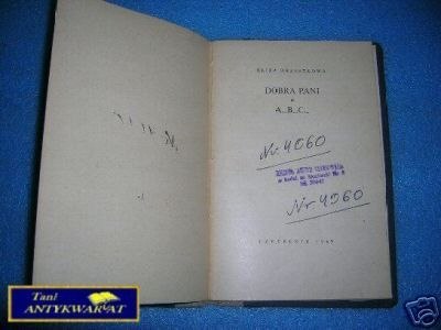 DOBRA PANI, ABC - E. Orzeszkowa