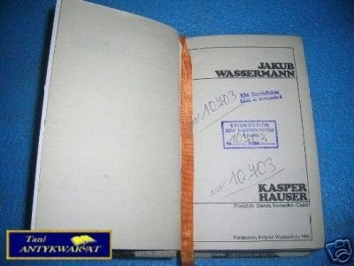 KASPER HAUSER - J.Wassermann