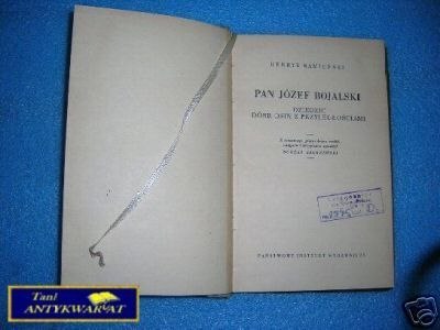 PAN JÓZEF BOJALSKI - H. Kamieński