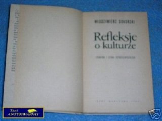 REFLEKSJE O KULTURZE - W.Sokorski
