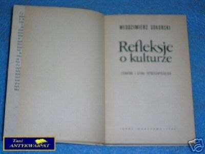 REFLEKSJE O KULTURZE - W.Sokorski