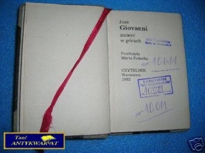 ŚMIERĆ W GÓRACH - J.Giovanni