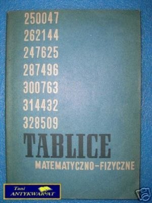 TABLICE MATEMATYCZNO-FIZYCZNE - Praca zbiorowa