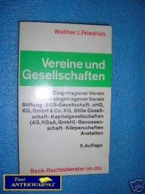 VEREINE UND GESELLSCHAFTEN - W.J.Friedrich